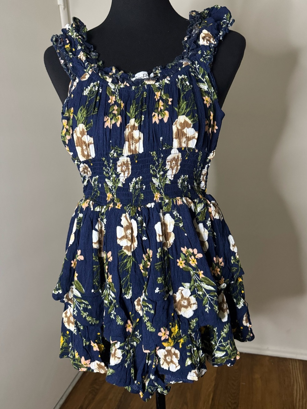Faded Rose Floral Romper